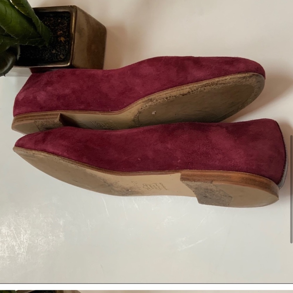 Margaux The Classic Ballet Flat in Burgundy Suede - Picture 6 of 12